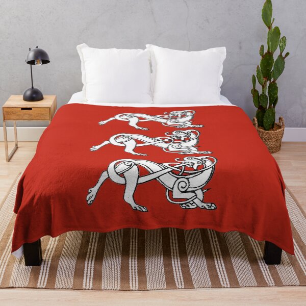 Item preview, Three Celtic Dogs on a Field of Red designed and sold by Murph's Images.