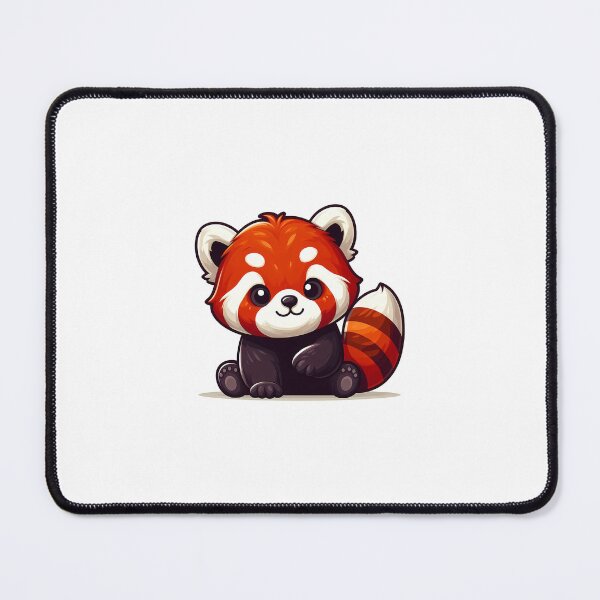 Item preview, Cute cartoon red panda sitting playfully with big eyes and fluffy fur. designed and sold by cave-canvas.