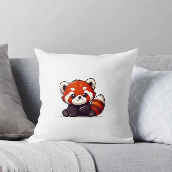 Item preview, Cute cartoon red panda sitting playfully with big eyes and fluffy fur. designed and sold by cave-canvas.