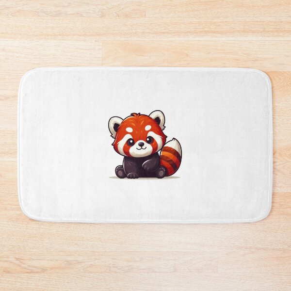 Item preview, Cute cartoon red panda sitting playfully with big eyes and fluffy fur. designed and sold by cave-canvas.