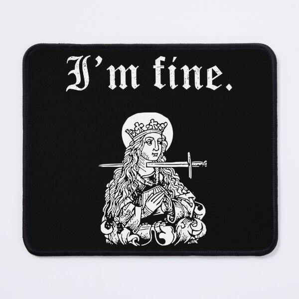 Item preview, I'm Fine Shirt, Sarcastic Medieval Woodcut, Morbid, Dark Humor designed and sold by TrevorCantela.