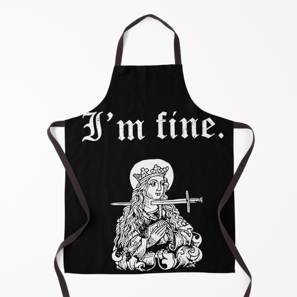Item preview, I'm Fine Shirt, Sarcastic Medieval Woodcut, Morbid, Dark Humor designed and sold by TrevorCantela.