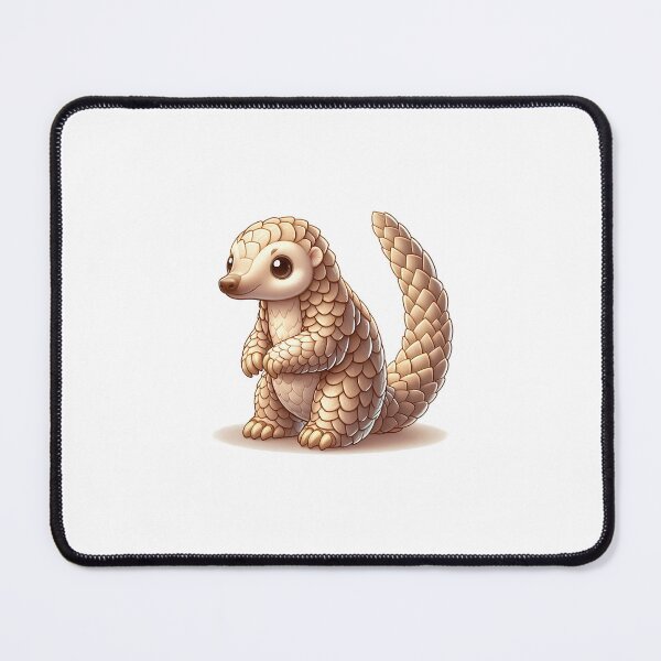 Item preview, Adorable cartoon pangolin with a cute expression, showcasing its unique scales and round body. designed and sold by cave-canvas.