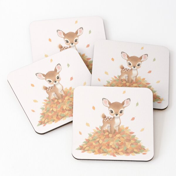 Item preview, Cute Baby Deer in Autumn Leaves designed and sold by naragon4289.