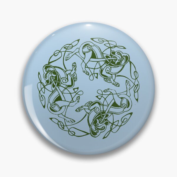 Item preview, Green Dogs of Dál Riata on Powder Blue designed and sold by Murph's Images.