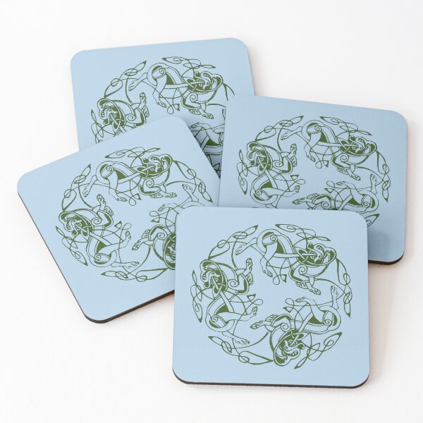 Item preview, Green Dogs of Dál Riata on Powder Blue designed and sold by Murph's Images.