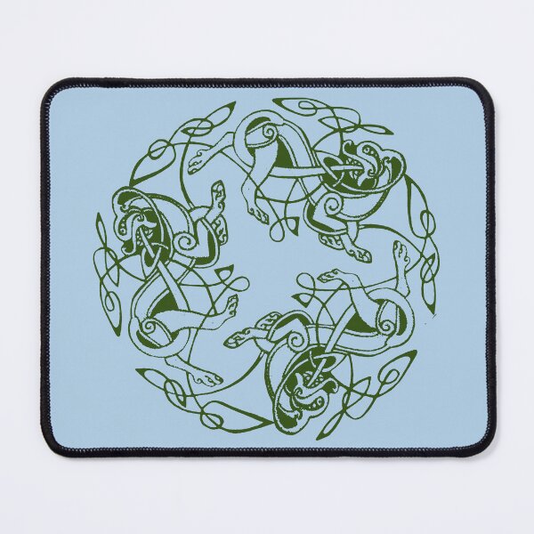 Item preview, Green Dogs of Dál Riata on Powder Blue designed and sold by Murph's Images.