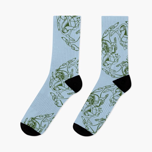 Item preview, Green Dogs of Dál Riata on Powder Blue designed and sold by Murph's Images.