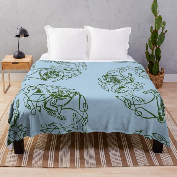 Item preview, Green Dogs of Dál Riata on Powder Blue designed and sold by Murph's Images.
