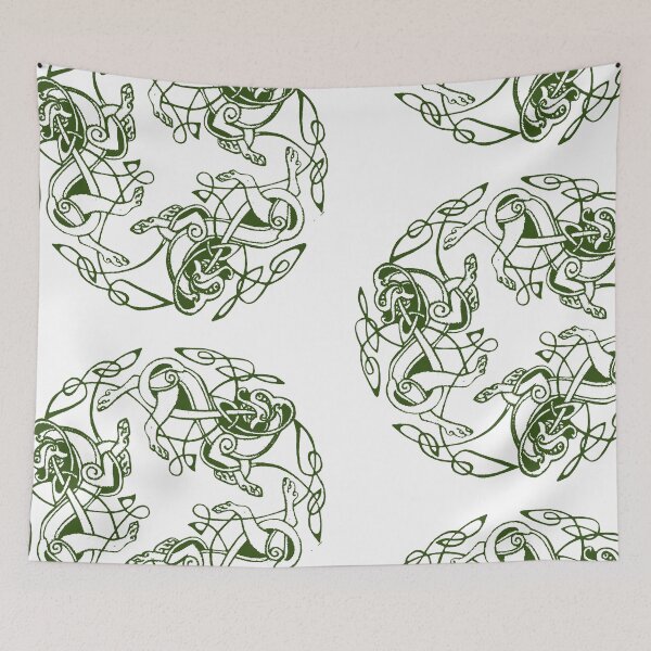 Item preview, Green Dogs of Dál Riata on White designed and sold by Murph's Images.
