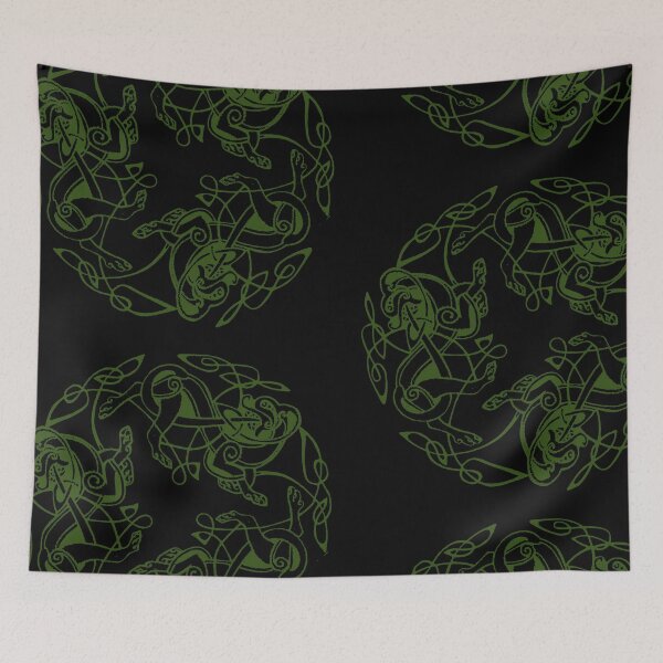 Item preview, Green Dogs of Dál Riata on Black designed and sold by Murph's Images.