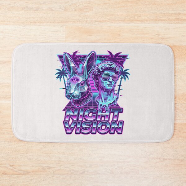 Item preview, "Night Vision" Vaporwave Synthwave Low-Poly Rabbit Tee designed and sold by benjyjump.