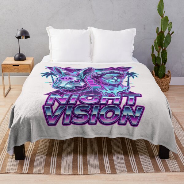 Item preview, "Night Vision" Vaporwave Synthwave Low-Poly Rabbit Tee designed and sold by benjyjump.