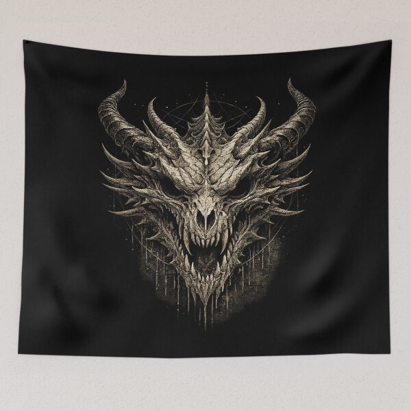 Item preview, Occult Dragon Skull - Dark Ritual Fantasy Art designed and sold by myforestfog.