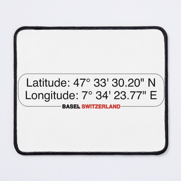 Item preview, Basel Coordinates  — 47°33′30.20″ N, 7°34′23.77″ E designed and sold by With Love From Basel.