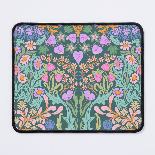 Item preview, Little Garden Retro Damask - on Blue designed and sold by TigaTiga.
