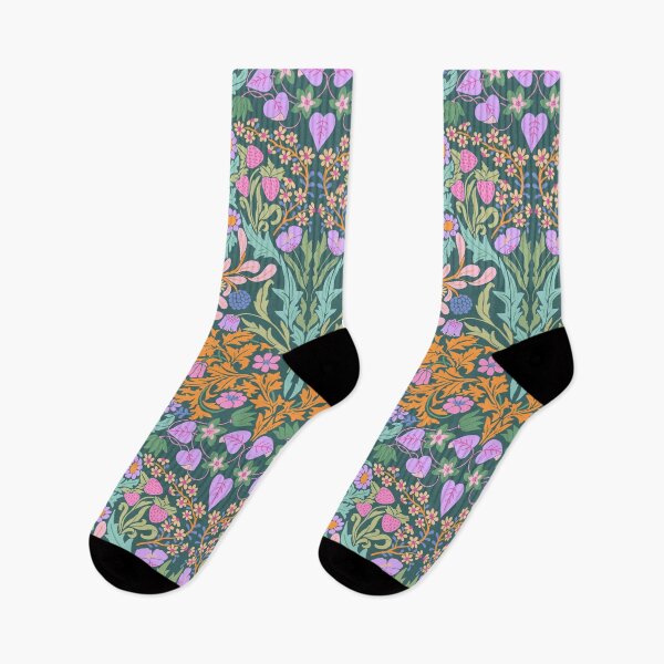 Item preview, Little Garden Retro Damask - on Blue designed and sold by TigaTiga.