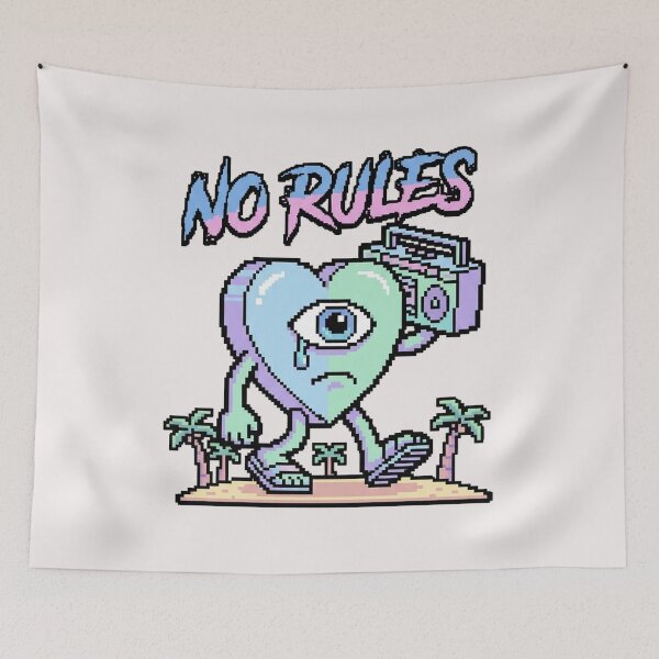 Item preview, "No Rules" 3D Pixar Style Sad Cyclops Heart Tee designed and sold by benjyjump.