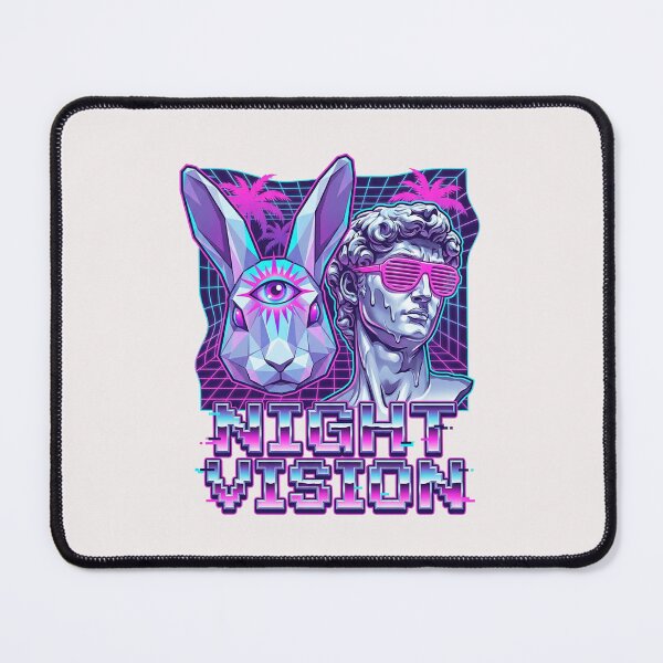 Item preview, Retro 80s Arcade Cyber Bunny Glitch Art Graphic designed and sold by benjyjump.