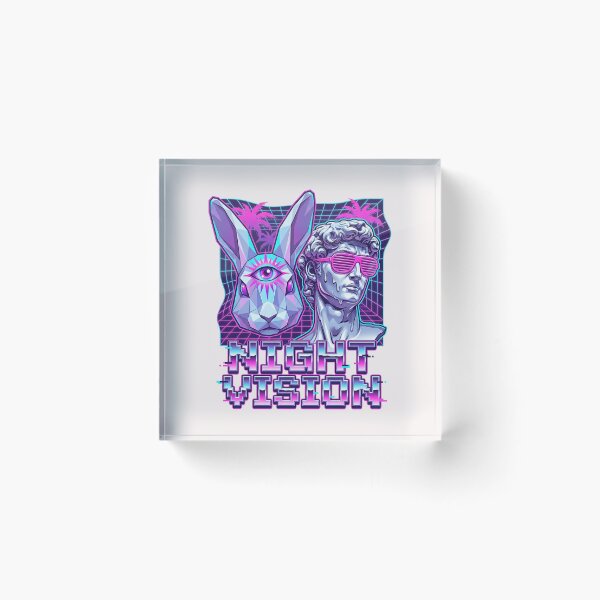 Item preview, Retro 80s Arcade Cyber Bunny Glitch Art Graphic designed and sold by benjyjump.
