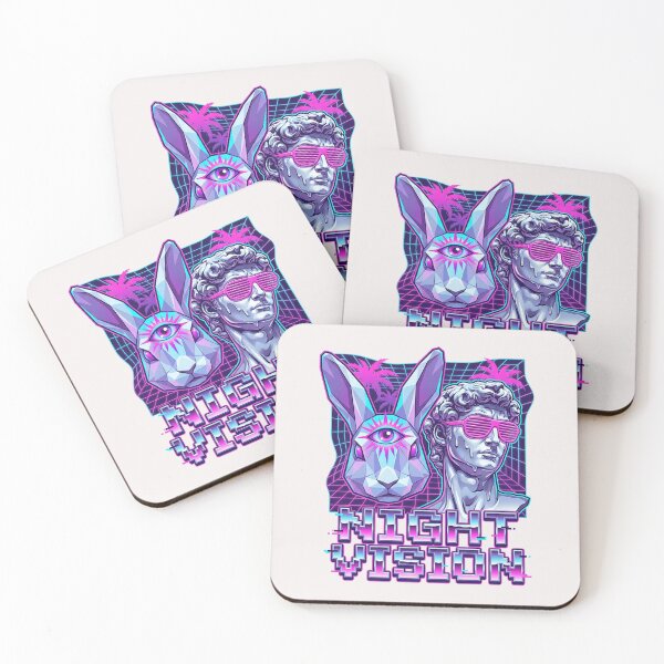 Item preview, Retro 80s Arcade Cyber Bunny Glitch Art Graphic designed and sold by benjyjump.