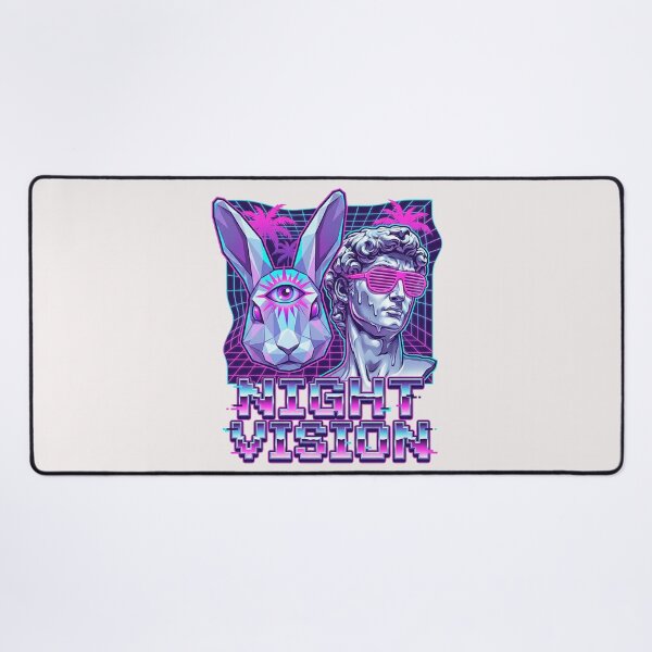 Item preview, Retro 80s Arcade Cyber Bunny Glitch Art Graphic designed and sold by benjyjump.