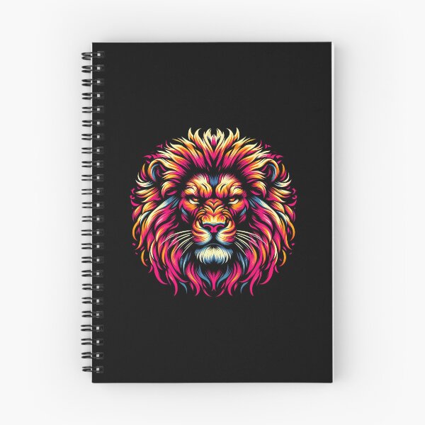 Item preview, Vibrant lion illustration with intricate details and a colorful mane, evoking strength and majesty. designed and sold by beast-net.
