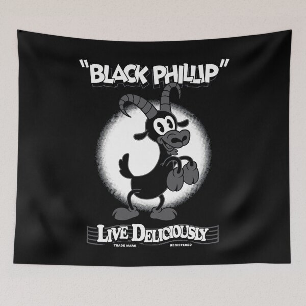 Item preview, Black Phillip - Live Deliciously - Vintage Cartoon Goat designed and sold by Anwarbouchagour.