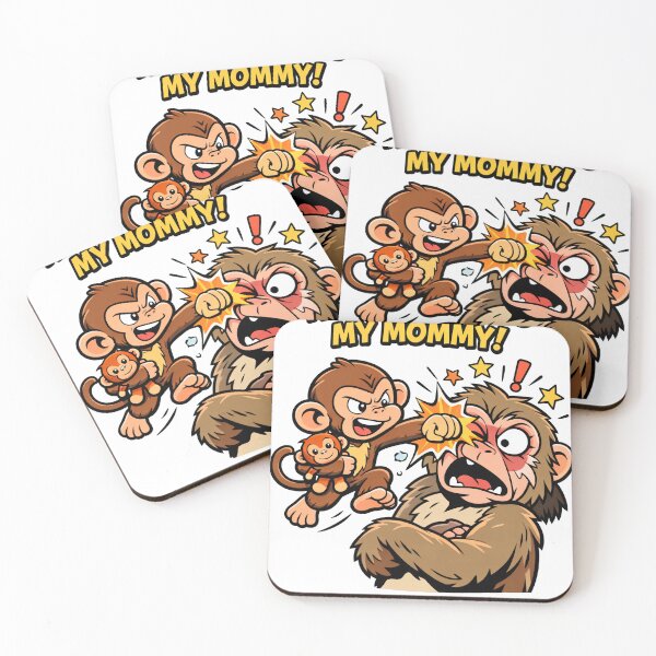 Item preview, Little Monkey Big Attitude – Funny Jungle Cartoon Art designed and sold by LineLoo.