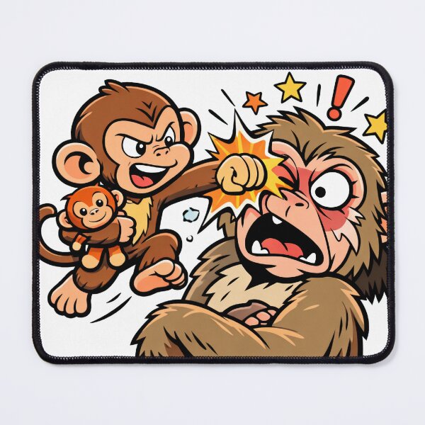 Item preview, Little Monkey Big Attitude – Funny Jungle Cartoon Art designed and sold by LineLoo.