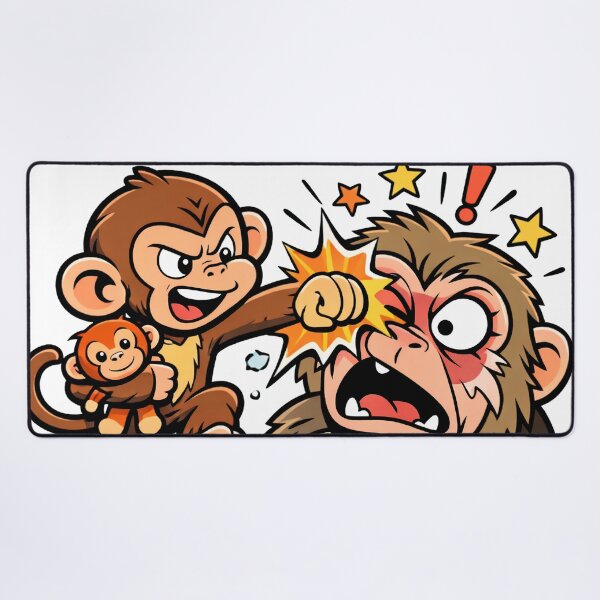Item preview, Little Monkey Big Attitude – Funny Jungle Cartoon Art designed and sold by LineLoo.