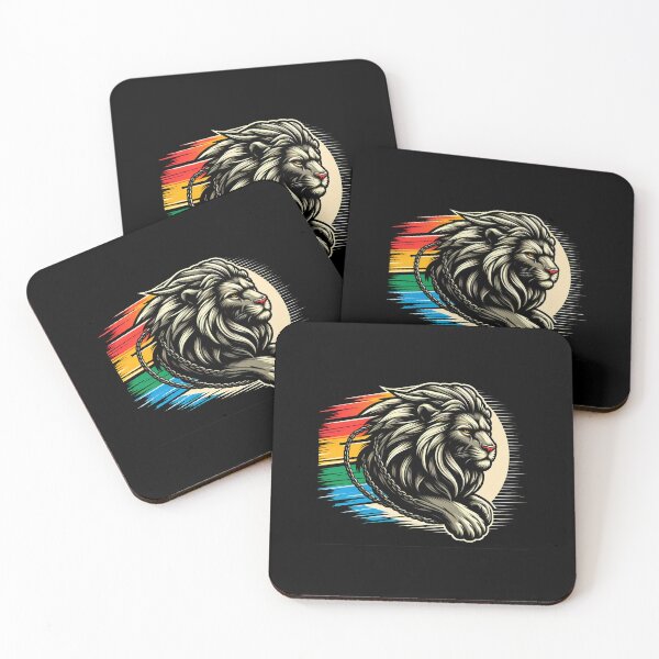 Item preview, Dynamic lion illustration with bold colors, showcasing strength and power in motion. designed and sold by beast-net.