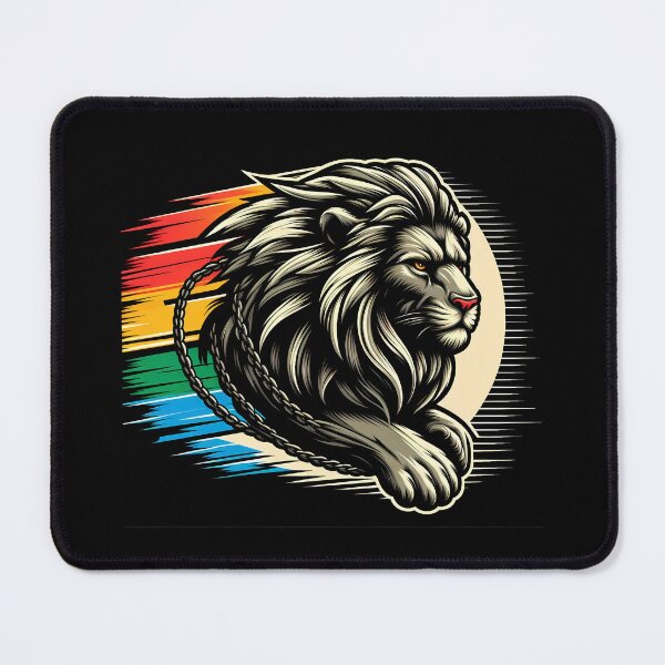 Item preview, Dynamic lion illustration with bold colors, showcasing strength and power in motion. designed and sold by beast-net.