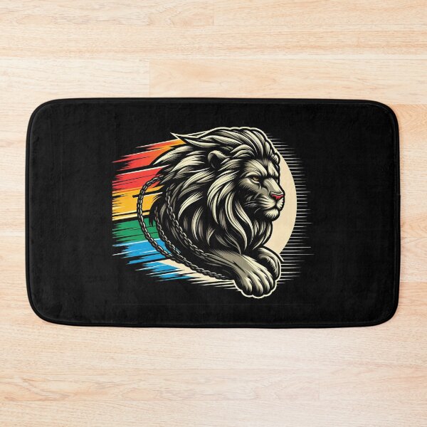 Item preview, Dynamic lion illustration with bold colors, showcasing strength and power in motion. designed and sold by beast-net.