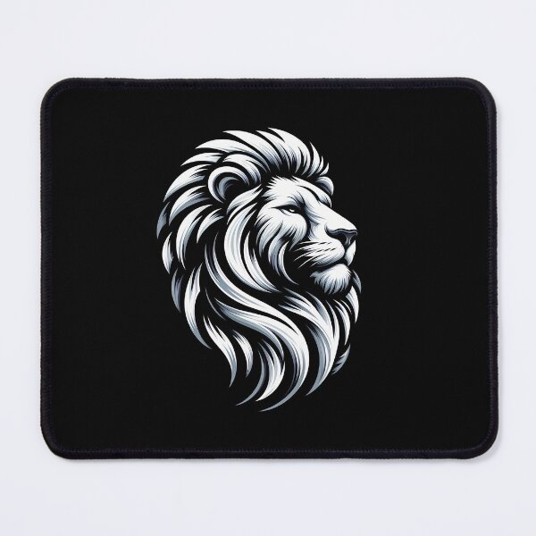 Item preview, Stylized illustration of a lion, showcasing its majestic mane and fierce expression in a sleek design. designed and sold by beast-net.