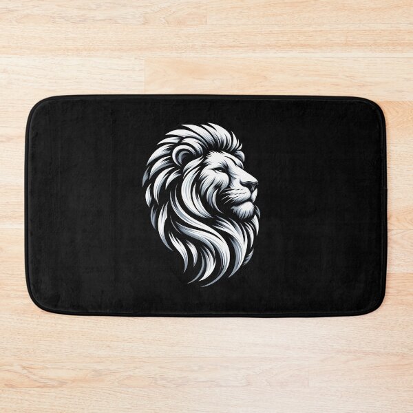 Item preview, Stylized illustration of a lion, showcasing its majestic mane and fierce expression in a sleek design. designed and sold by beast-net.