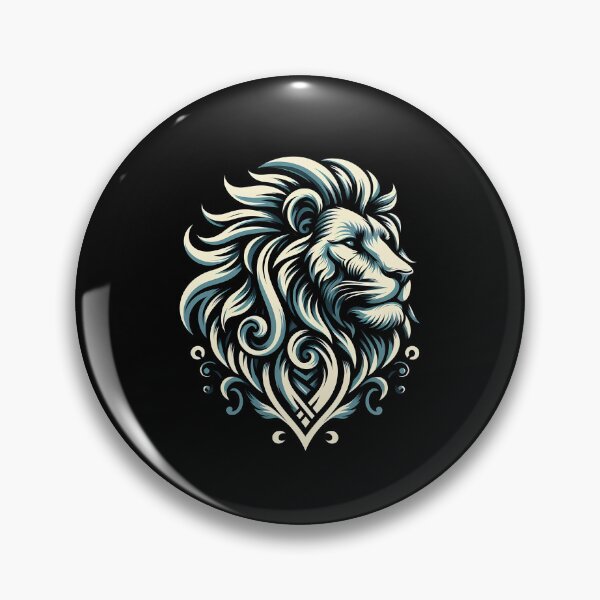 Item preview, Stylized lion head illustration showcasing majestic features and intricate line work. designed and sold by beast-net.