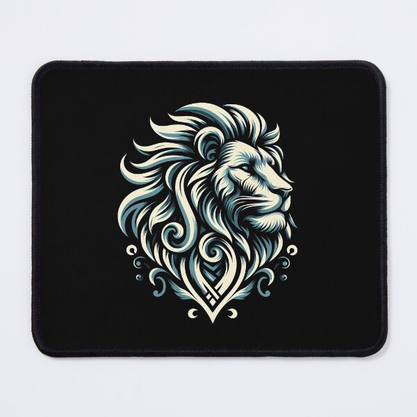 Item preview, Stylized lion head illustration showcasing majestic features and intricate line work. designed and sold by beast-net.