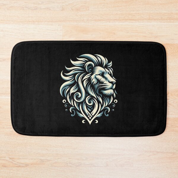 Item preview, Stylized lion head illustration showcasing majestic features and intricate line work. designed and sold by beast-net.