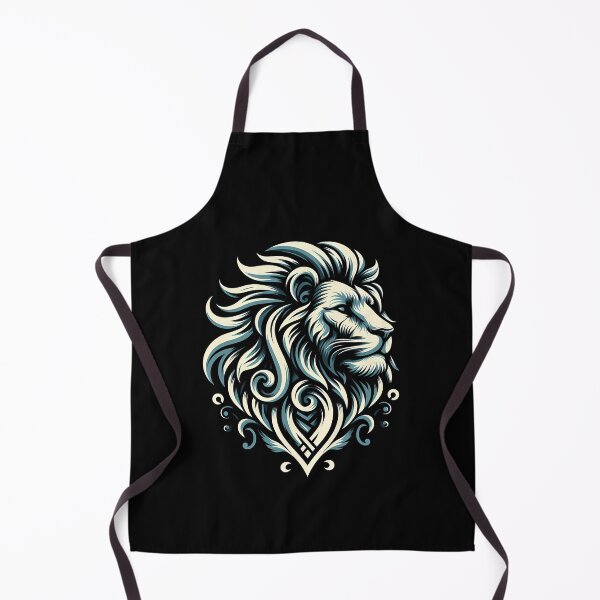 Item preview, Stylized lion head illustration showcasing majestic features and intricate line work. designed and sold by beast-net.