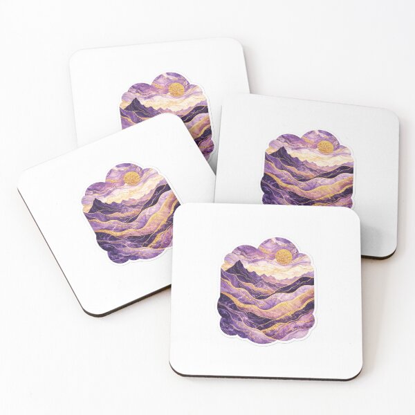 Item preview, Purple Abstract Violet Landscape Aesthetic Decal designed and sold by Luxureheaven.