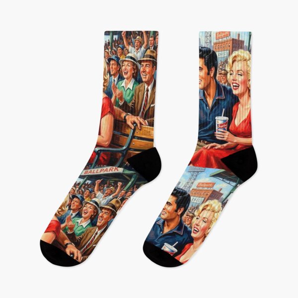 Item preview, A Day at the Ballpark: Elvis and Marilyn designed and sold by Art's Diner.
