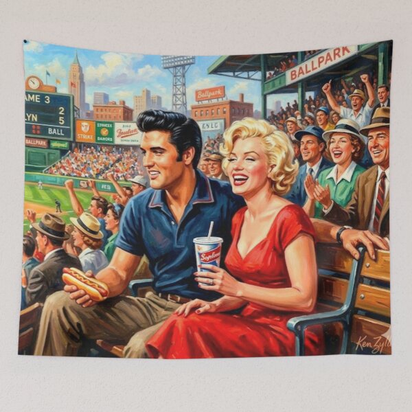 Item preview, A Day at the Ballpark: Elvis and Marilyn designed and sold by Art's Diner.