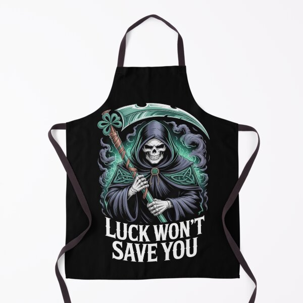 Item preview, Luck Won't Save You – Celtic Reaper Triquetra Shamrock Scythe St. Patrick's Day designed and sold by DarylWelsh2024.