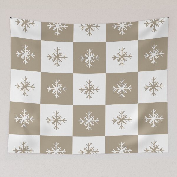 Item preview, Rustic Christmas Beige Snowflakes Pattern designed and sold by Jared Davies.