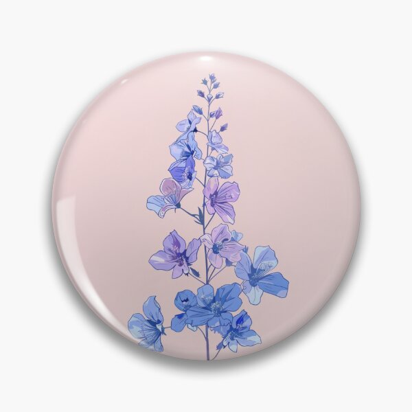 Item preview, July Birth Flower Larkspur Botanical Art designed and sold by bloomandthread.