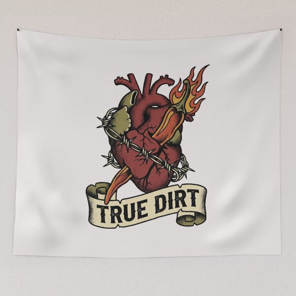 Item preview, "True Dirt" Traditional Tattoo Flaming Chili Dagger Tee designed and sold by benjyjump.