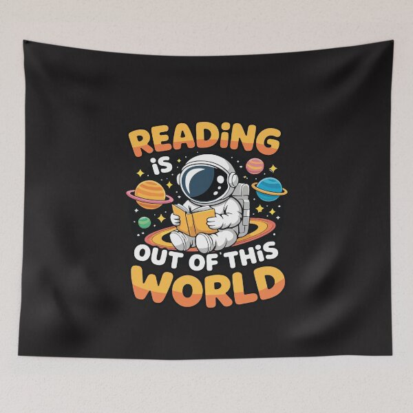 Item preview, Reading Is Out of This World Cute Astronaut Book Lover designed and sold by kiralynstration.