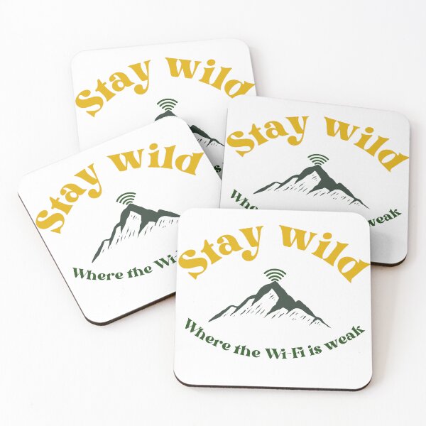 Item preview, Stay Wild Where The Wi-Fi Is Weak – Retro Adventure Nature designed and sold by WortStudio.
