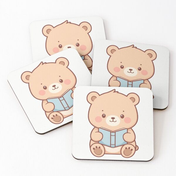 Item preview, Reading Bear Kawaii Pastel designed and sold by PastelPaws Atelier.